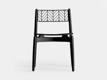 PLISSÉ METAL - Iron and mahogany chair by Vical Home - view 2